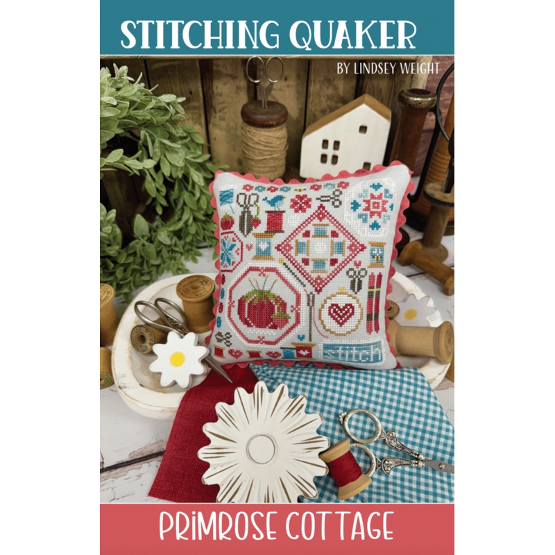 Stitching Quaker Cross Stitch by Lindsey Weight of Primrose Cottage – PAPER Pattern