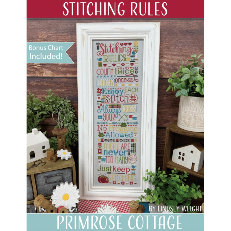 Stitching Rules Cross Stitch by Lindsey Weight of Primrose Cottage – Booklet