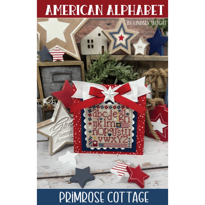 American Alphabet Cross Stitch by Lindsey Weight of Primrose Cottage – PAPER Pattern