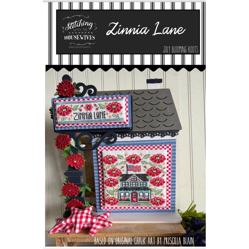 Zinnia Lane Cross Stitch by Stitching With The Housewives – Paper Pattern