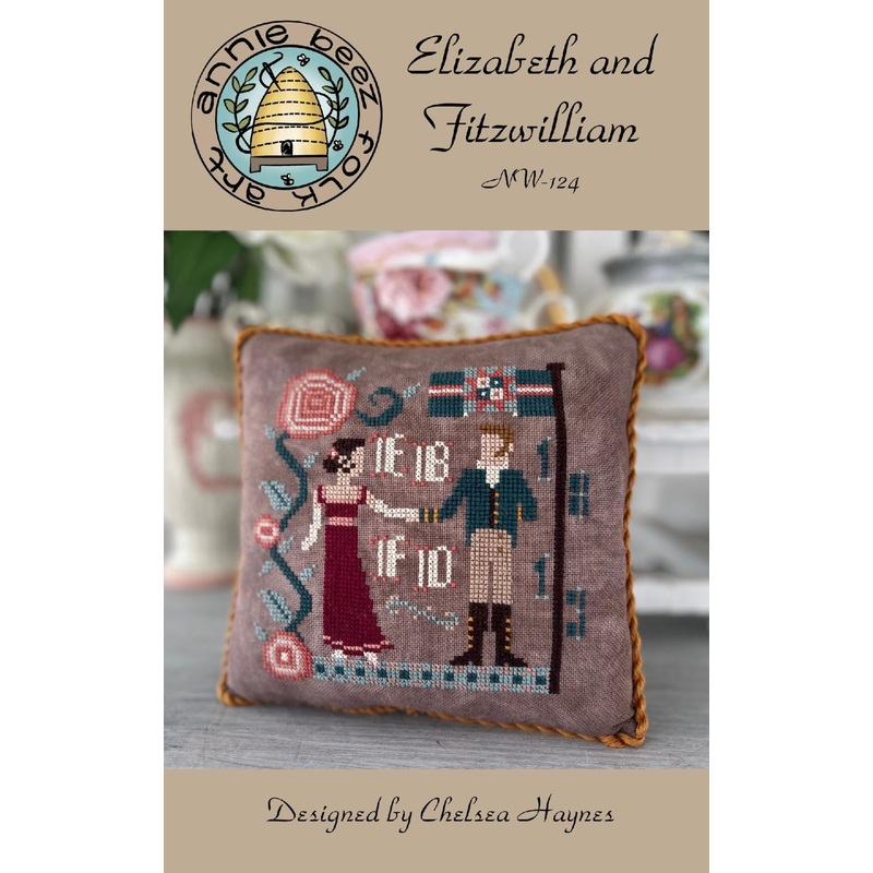 Elizabeth and Fitzwilliam Cross Stitch by Annie Beez Folk Art – Paper Pattern