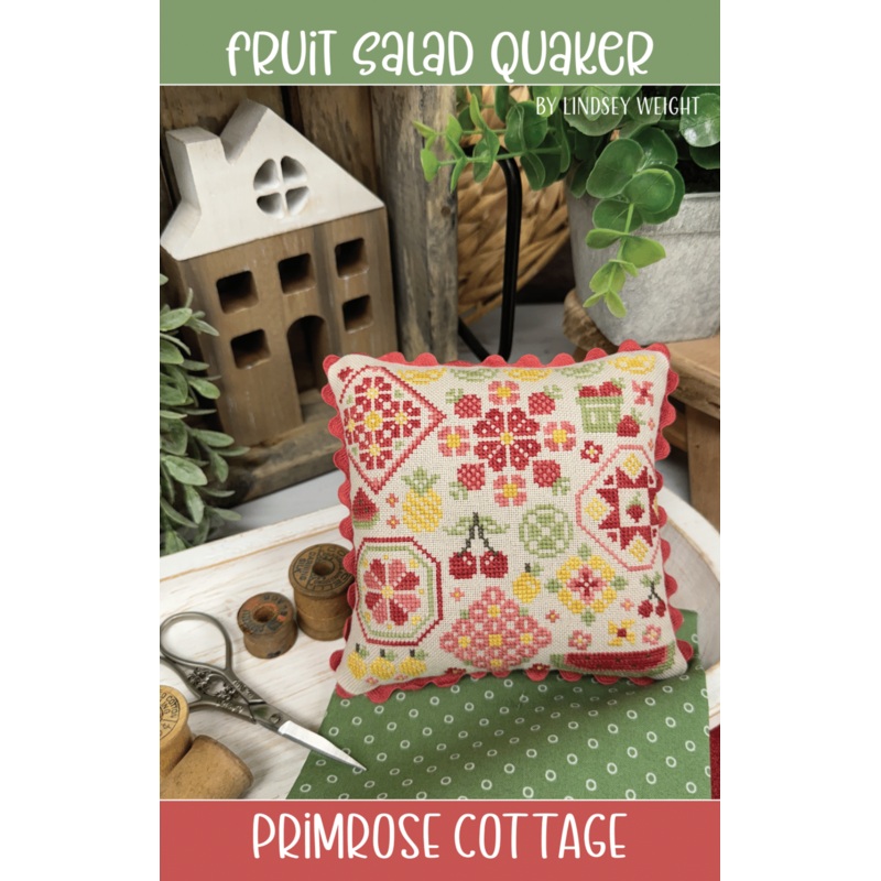 Fruit Salad Quaker Cross Stitch by Lindsey Weight of Primrose Cottage – Paper Pattern