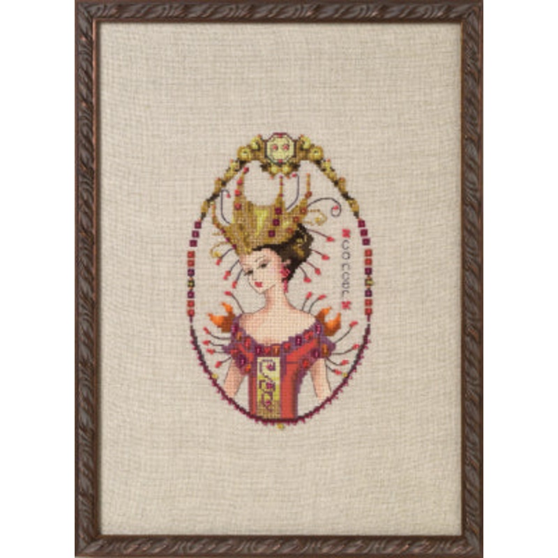 Zodiac Girls – Cancer Cross Stitch by Nora Corbett Designs – Paper Pattern