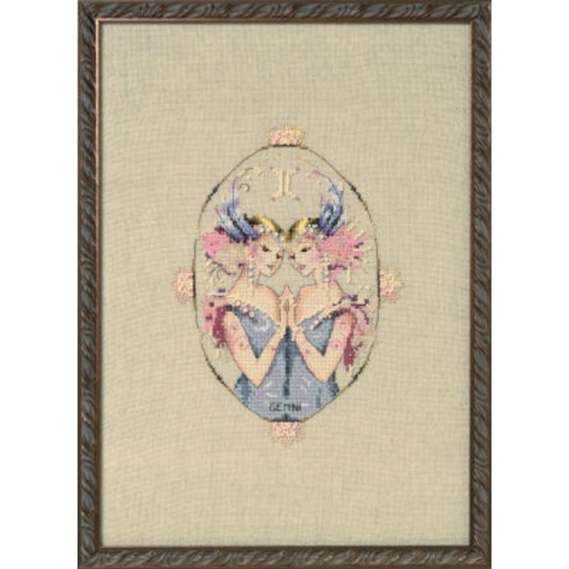 Zodiac Girls – Gemini Cross Stitch by Nora Corbett Designs – Paper Pattern