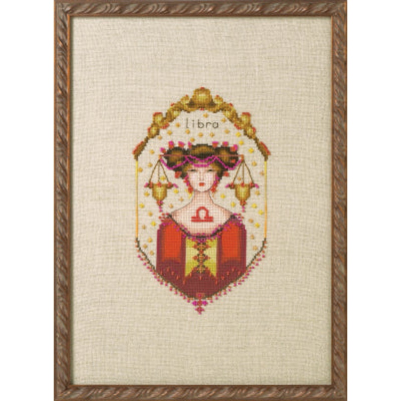 Zodiac Girls – Libra Cross Stitch by Nora Corbett Designs – Paper Pattern