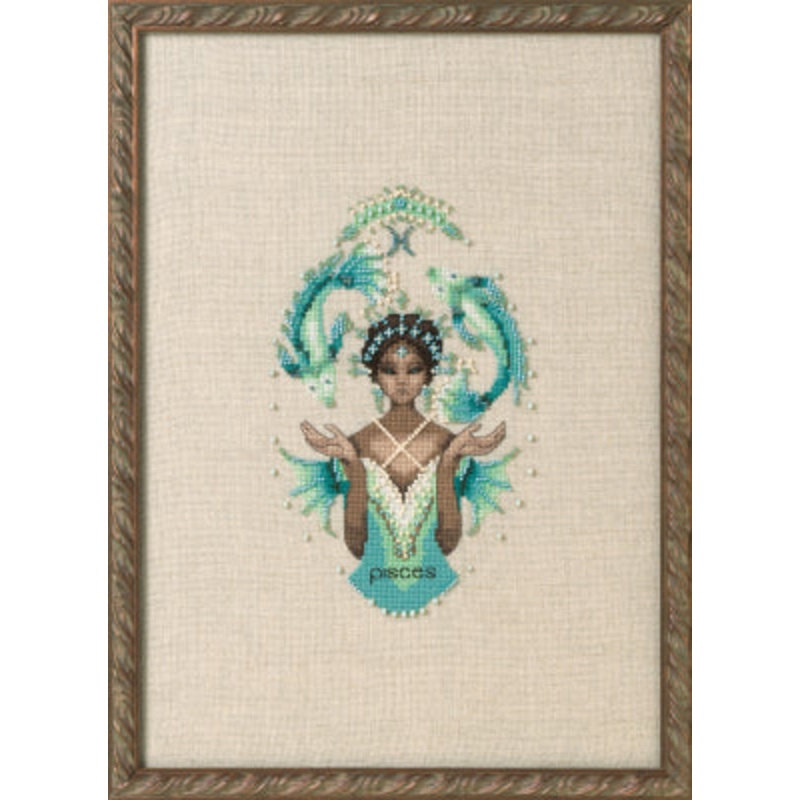 Zodiac Girls – Pisces Cross Stitch by Nora Corbett Designs – Paper Pattern