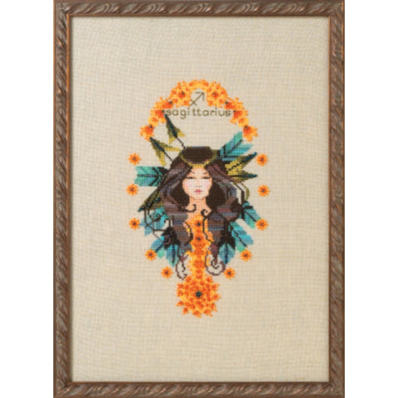Zodiac Girls – Sagittarius Cross Stitch by Nora Corbett Designs – Paper Pattern