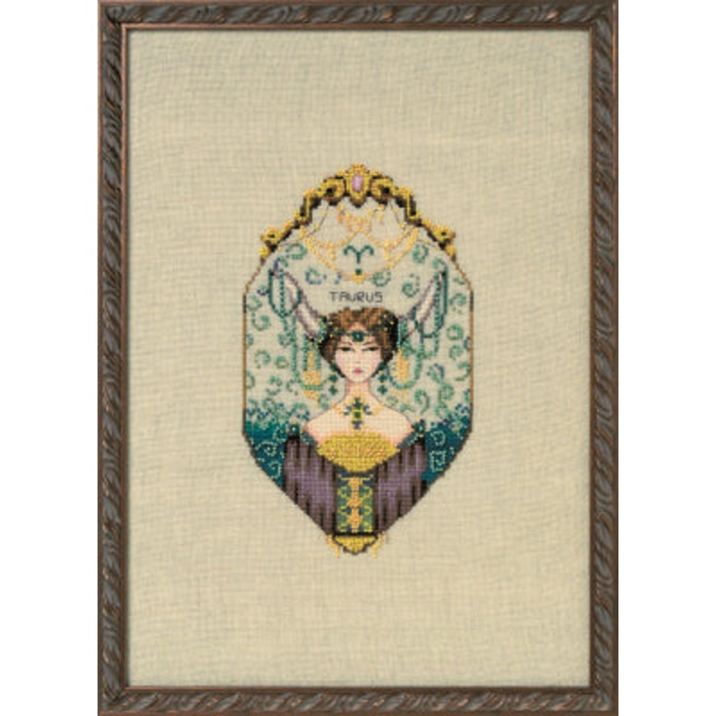 Zodiac Girls – Taurus Cross Stitch by Nora Corbett Designs – Paper Pattern