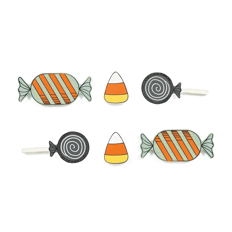Candy | Sweet & Spooky Collection | 4x2x.25 wood shape set of 6 | 55332