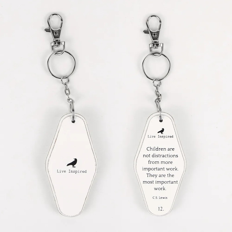 Children are Important | white, black | 1.7×3.5x.5 rvs wd keychain | 11169