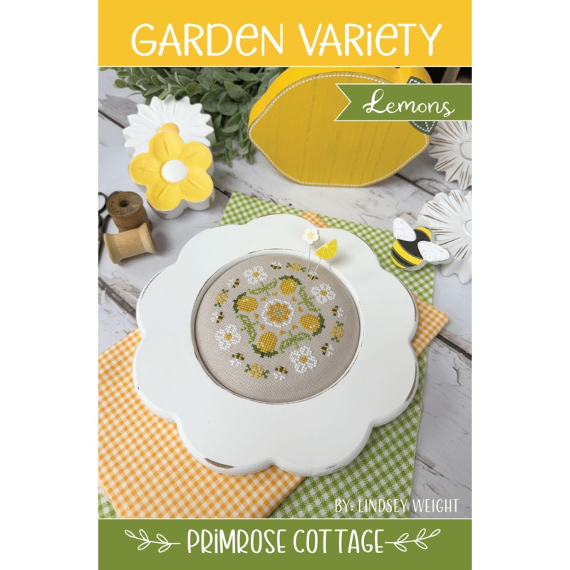 Garden Variety: Lemons Cross Stitch by Lindsey Weight of Primrose Cottage – PDF Pattern