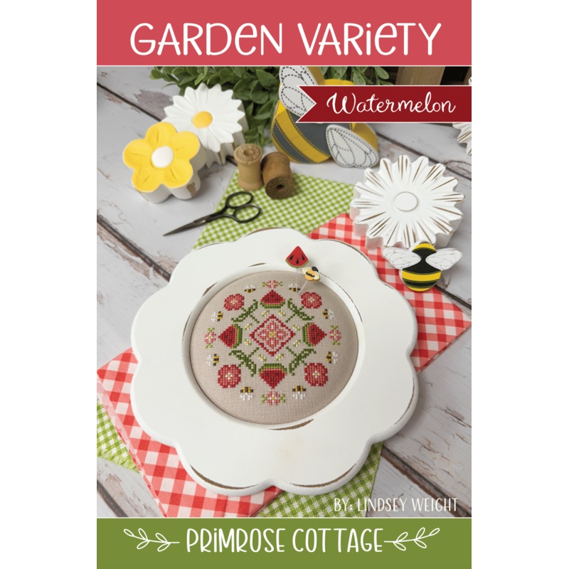 Garden Variety: Watermelon Cross Stitch by Lindsey Weight of Primrose Cottage – PDF Pattern