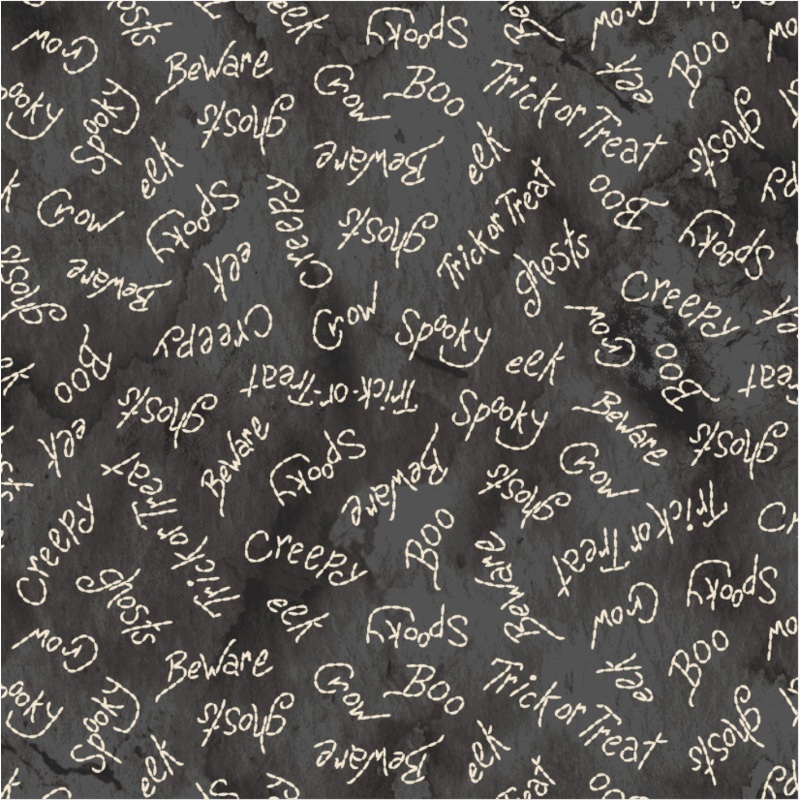 Spooky Stitches | 10876-J | Spooky Words – Black