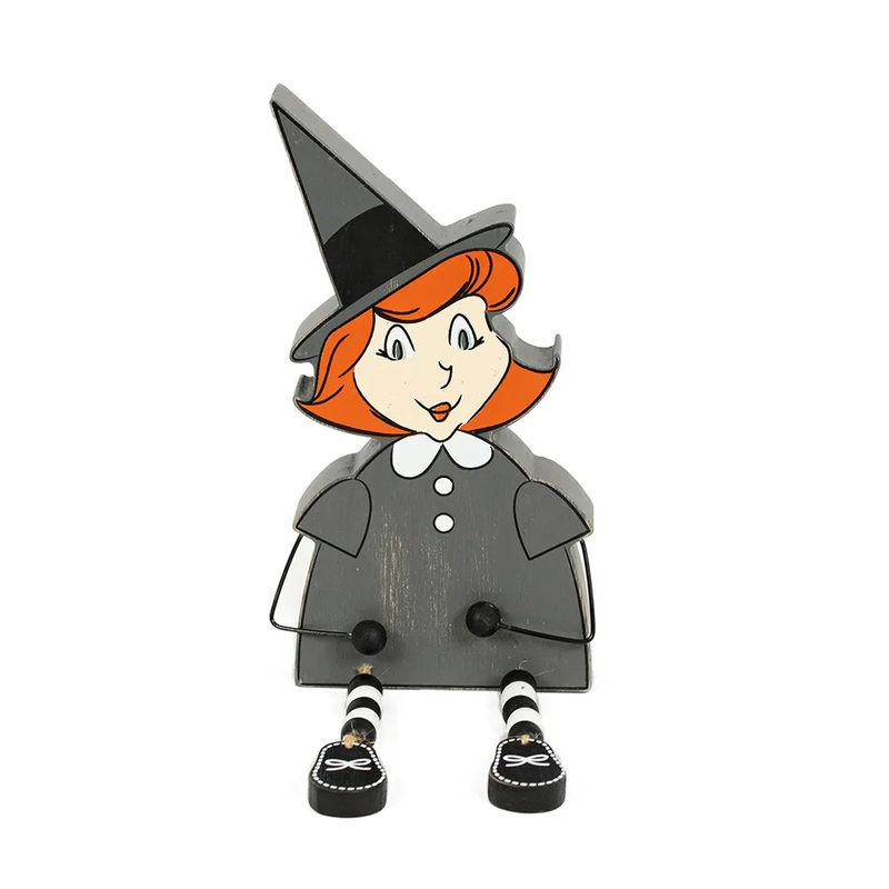 Witch | Sweet & Spooky Collection | 5x8x1.5 reversible chunky wood shape w/beads | 55323