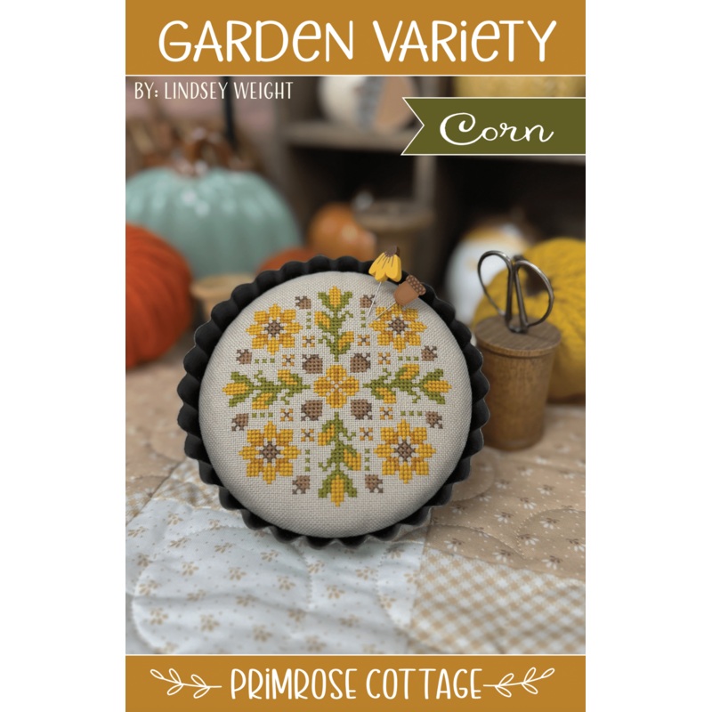 Garden Variety: Corn Cross Stitch by Lindsey Weight of Primrose Cottage – Paper Pattern