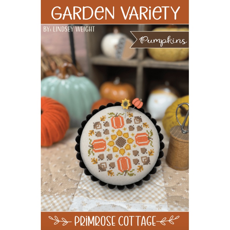 Garden Variety: Pumpkins Cross Stitch by Lindsey Weight of Primrose Cottage – Paper Pattern
