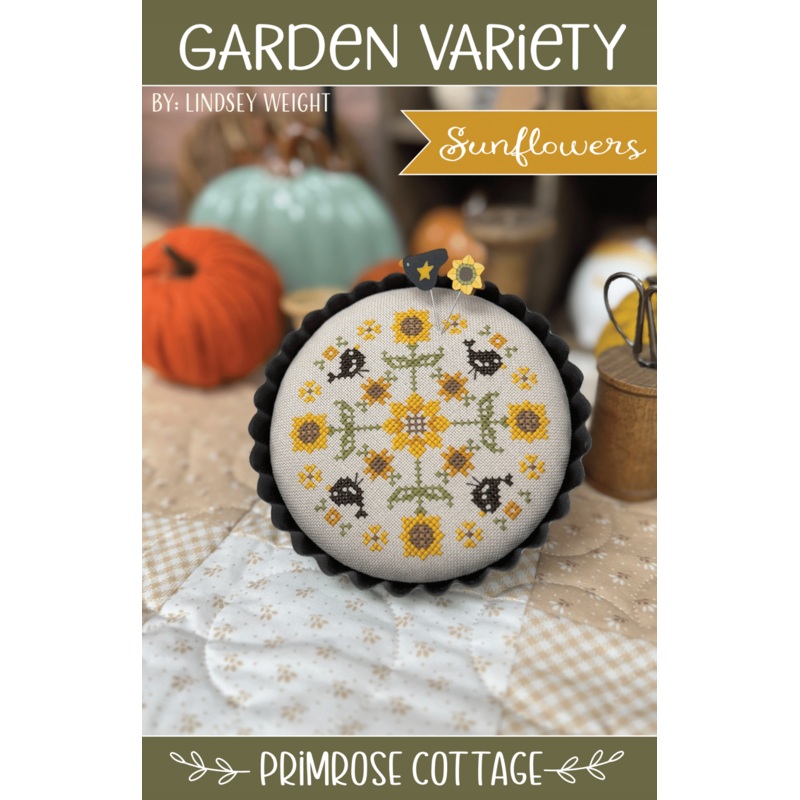 Garden Variety: Sunflowers Cross Stitch by Lindsey Weight of Primrose Cottage – Paper Pattern