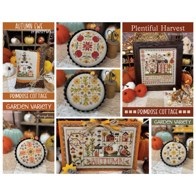 Autumn Pattern Pack: Bundle of 7 Releases- Garden Variety Autumn: Apple, Corn, Pumpkin, Sunflower, Seasonal Samplings: Autumn, Autumn Ewe, & Plentiful Harvest