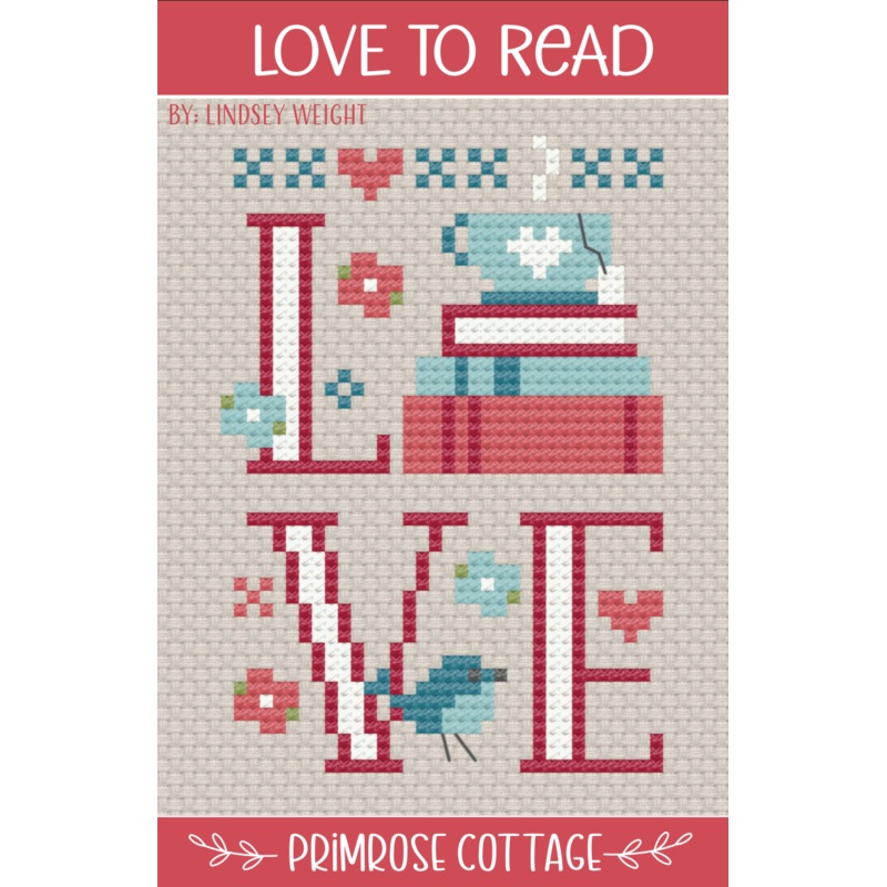 Love to Read Cross Stitch by Lindsey Weight of Primrose Cottage – PDF Pattern