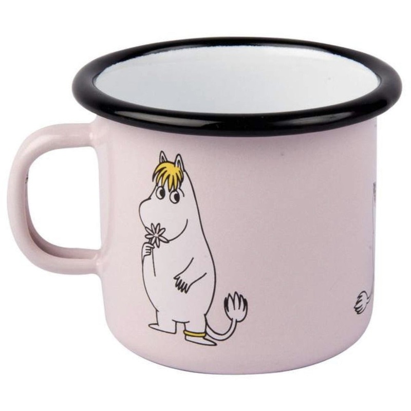 Moomin Enamel Mug 2.5 dl Retro Snorkmaiden Light Pink