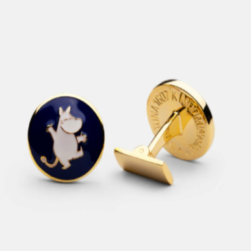 Moomin Cufflinks Dancing Moomintroll Blue – Skultuna
