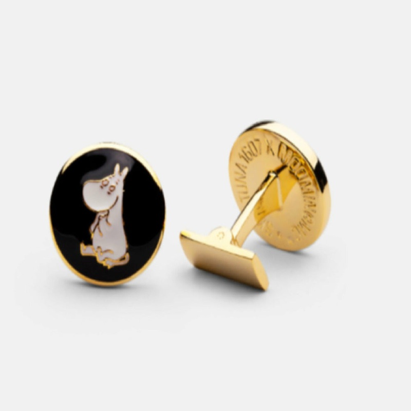 Moomin Cufflinks Moomintroll Black – Skultuna