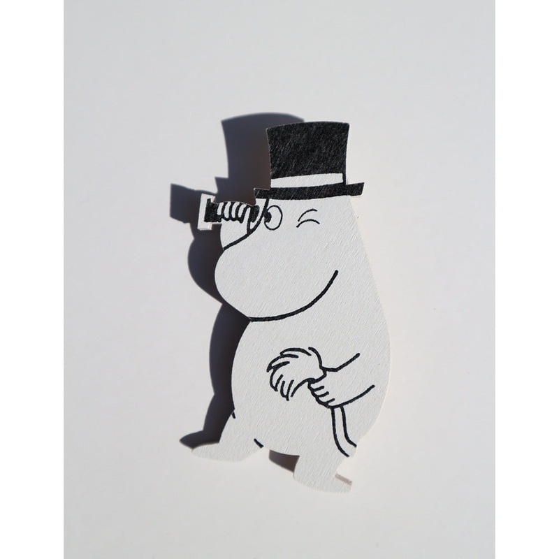 Wooden Brooch Moominpappa With Spyglass