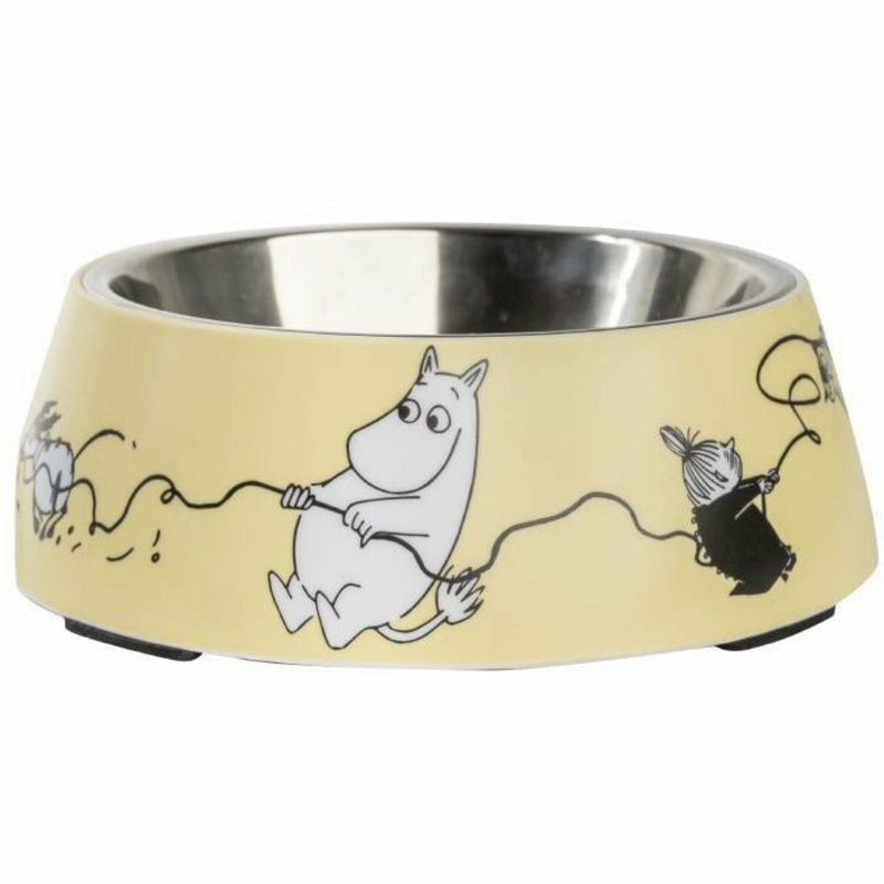 Moomin For Pets Food Bowl Yellow Medium