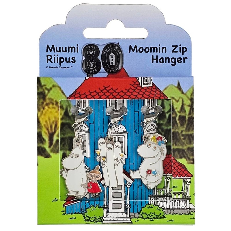 Zip Hangers Moomin 80 3 pcs Moomintroll, Little My, Hattifatteners And Snorkmaiden