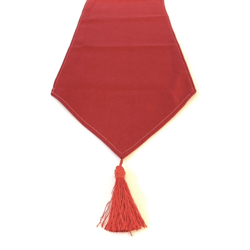 Red Tassel Table Runner Laura – 2 sizes