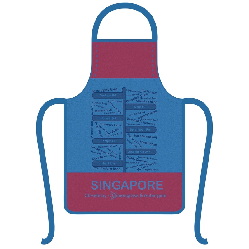 Singapore Streets Apron|Blue / Purple|Red