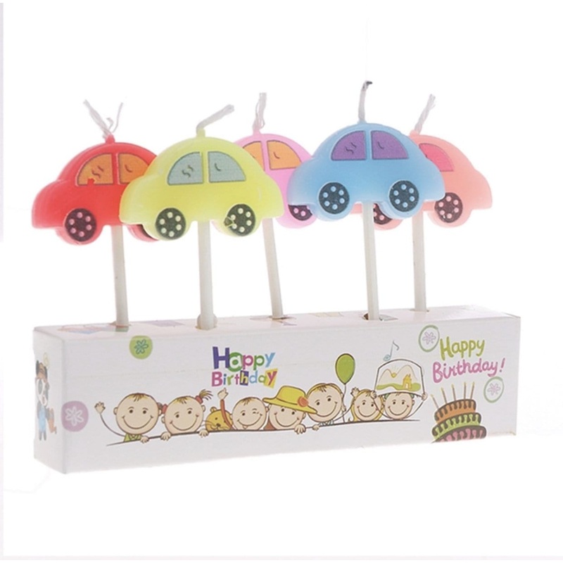 Birthday Candles – 4 Models|Cars|Butterfly & Owl|Dinosaurs|Buses