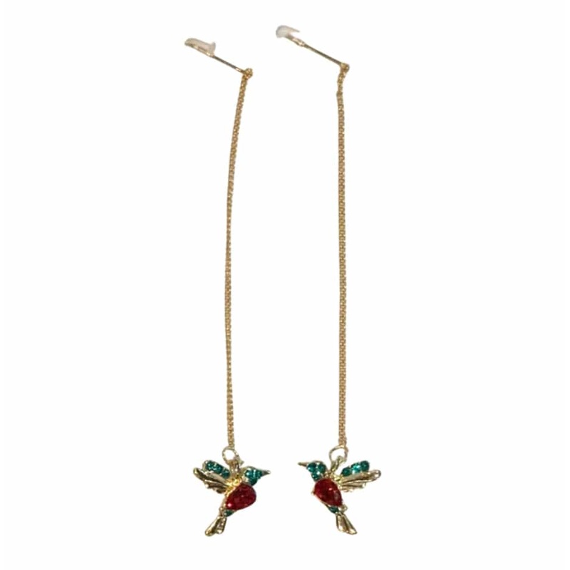 Birds Earrings|Red|Blue|Red|Blue