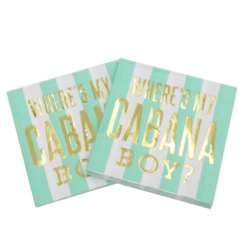 Cocktail Paper Napkins – Wheres my Cabana Boy ?