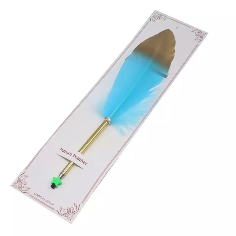 Feather Pen – 8 colours|Bright Blue|Dark Green|Red|Black|Orange|Dark Blue|White|Fuschia