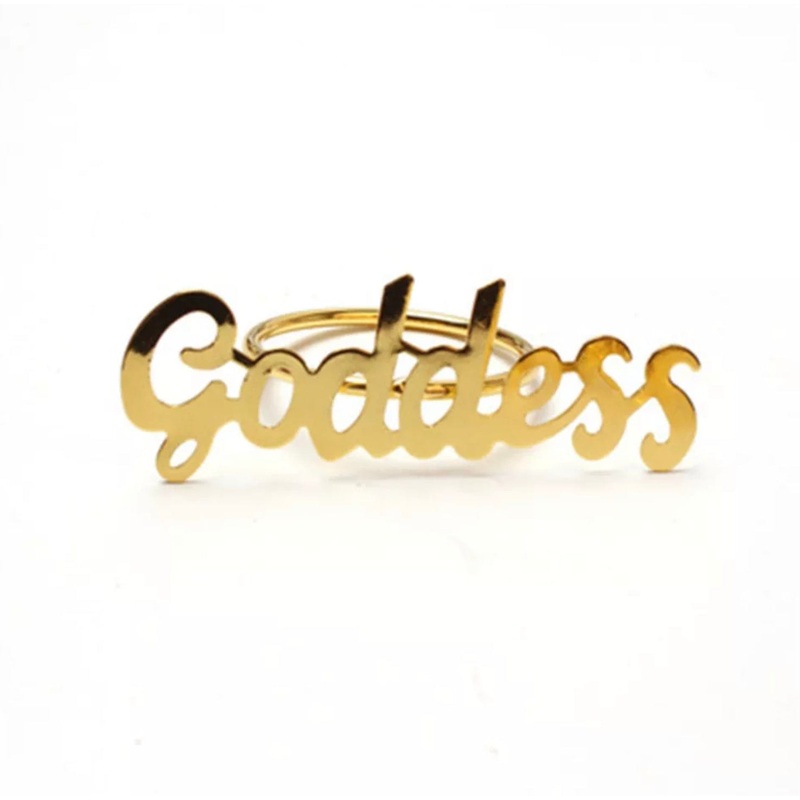 Goddess Napkin Rings Gold – set of 4