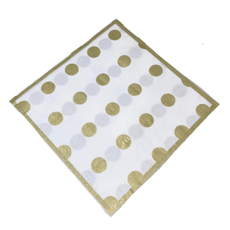 Gold Dots Paper Napkins
