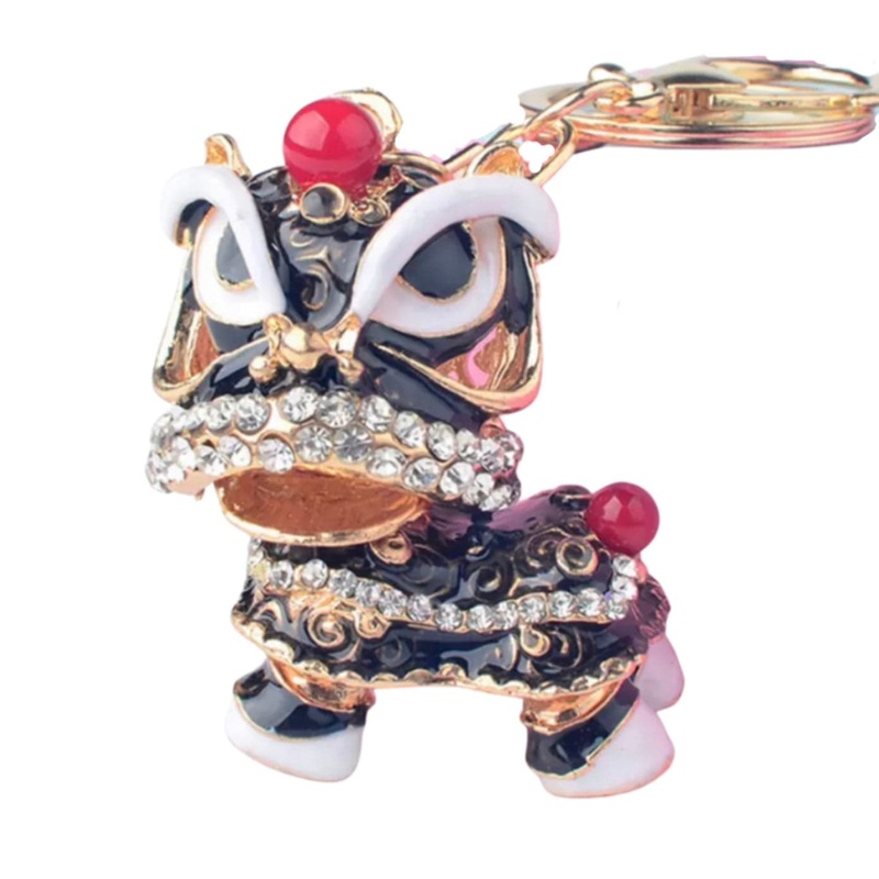 Key Ring – Lion Dance|Black|Pink|Purple|Gold|Blue|Red|Green