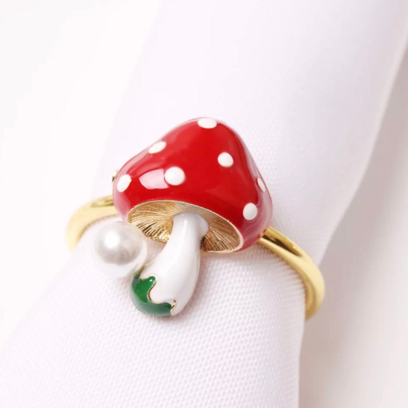 Mushroom Napkin Rings  – set of 4