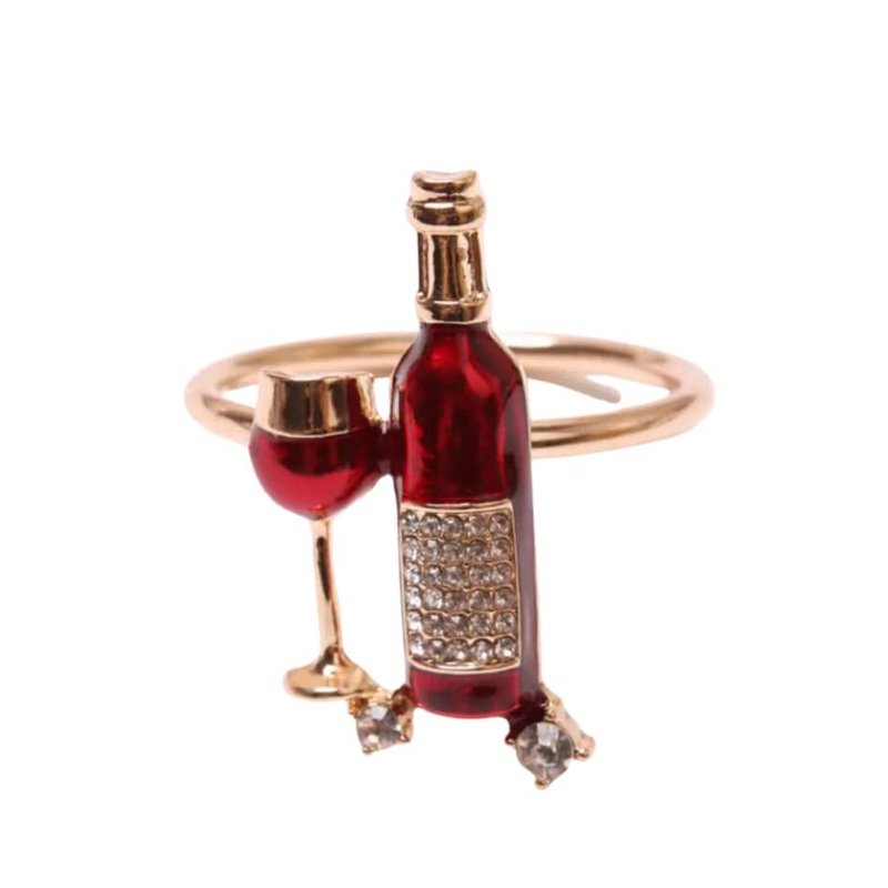 Wine Bottle Napkin Rings – set of 4