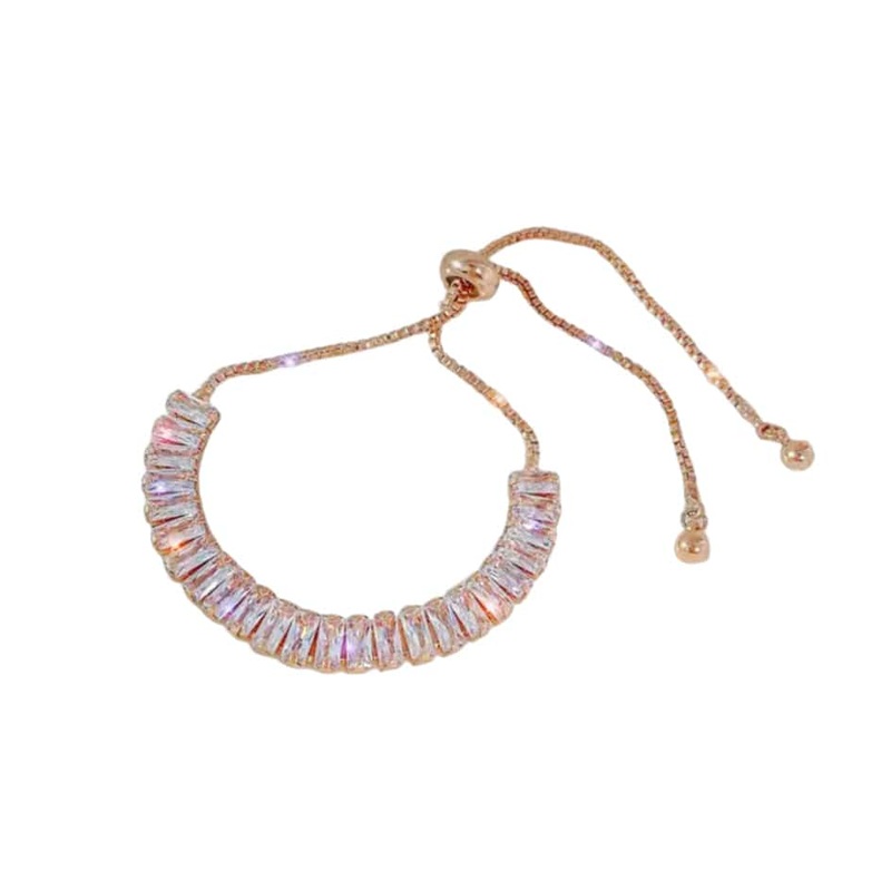 Baguettes Rope Rose Gold Bracelet