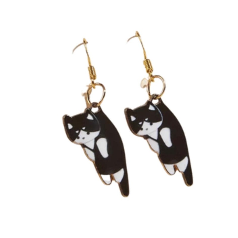 Cats Enamel|Black|Orange|Black|Orange