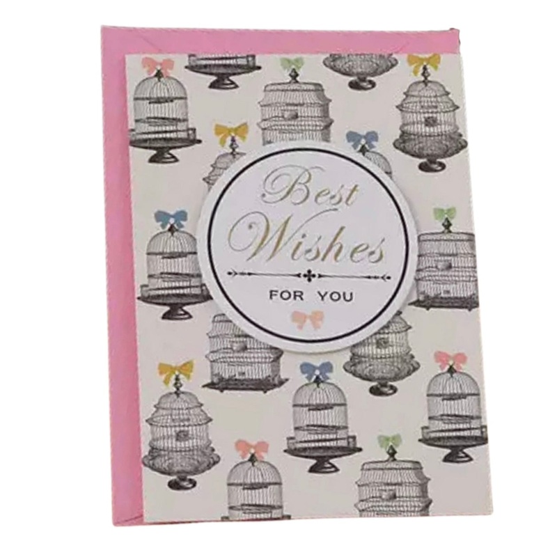Greeting  Cards –  Best Wishes Birdcage NEW