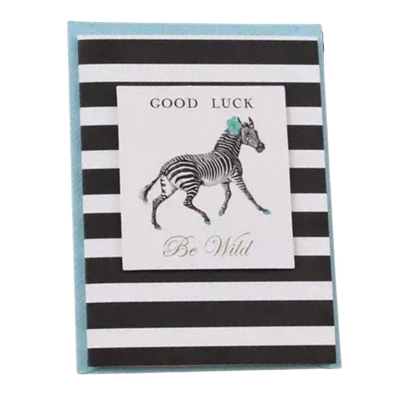 Greeting  Cards –  Good Luck Zebra NEW