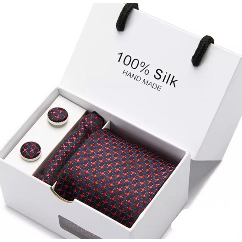 Silk Tie Set|Burgundy|Black 1|Red 1|Black 2|Blue 1|Green|Blue Paisley|Pink|Anthracite|Blue 2|Blue 3|Red 2