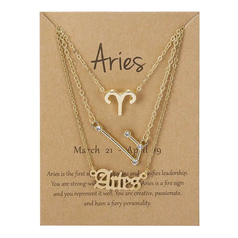 Zodiac Sign Necklace – Gold colour