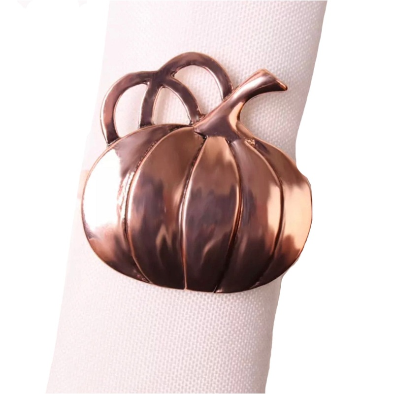 Napkin Rings Rose Gold Pumpkin – set of 4