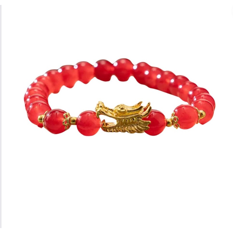 Red Beads Dragon Bracelet