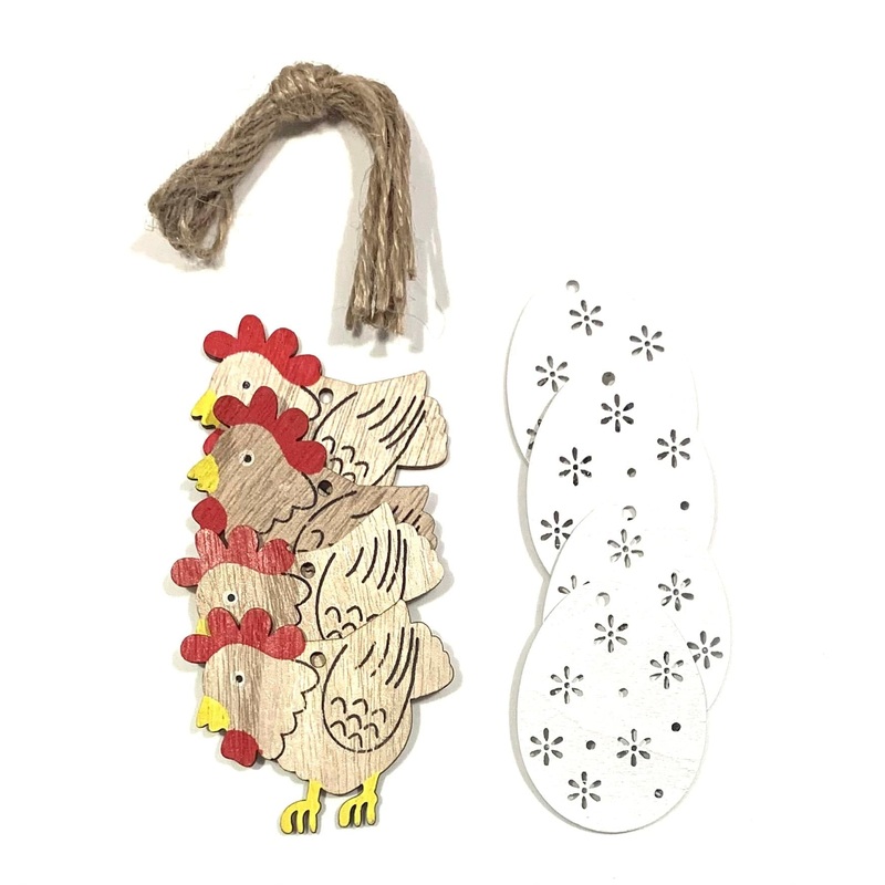 Wooden pendant – Chicken & Eggs