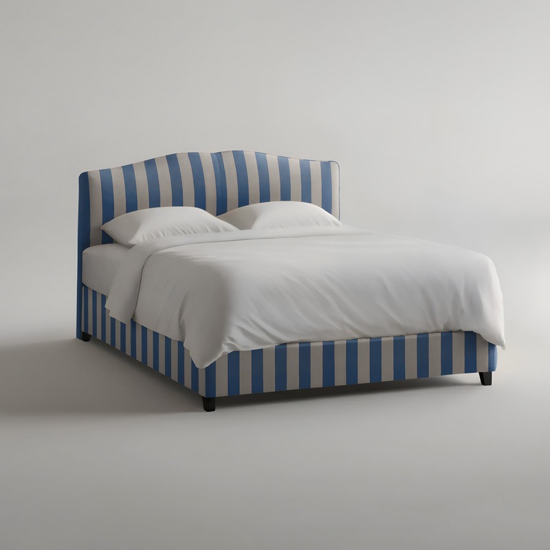 Rose Bed in Cornish Blue Stripe – Hand Made in USA